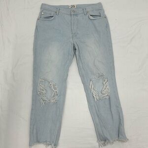 Free People Maggie Mid-Rise Distressed Jeans Size 29